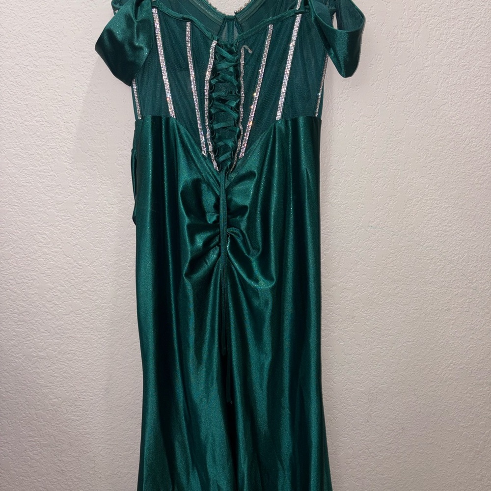 Elegant Green High Low Dress